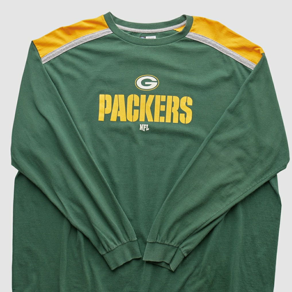 Green Bay Packers NFL 2000s Long Sleeve T-shirt - Green T-shirts