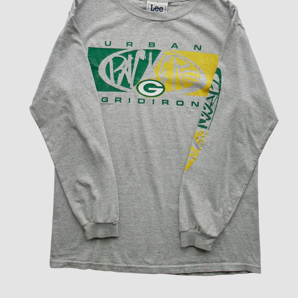 Green Bay Packers Lee Apparel 90s Long Sleeve T-shirt - Heather Gray T-shirts