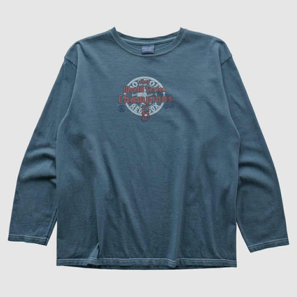 Boston Red Sox Quail Hollow 2000s Long Sleeve T-shirt - Blue - Vintage T-shirts