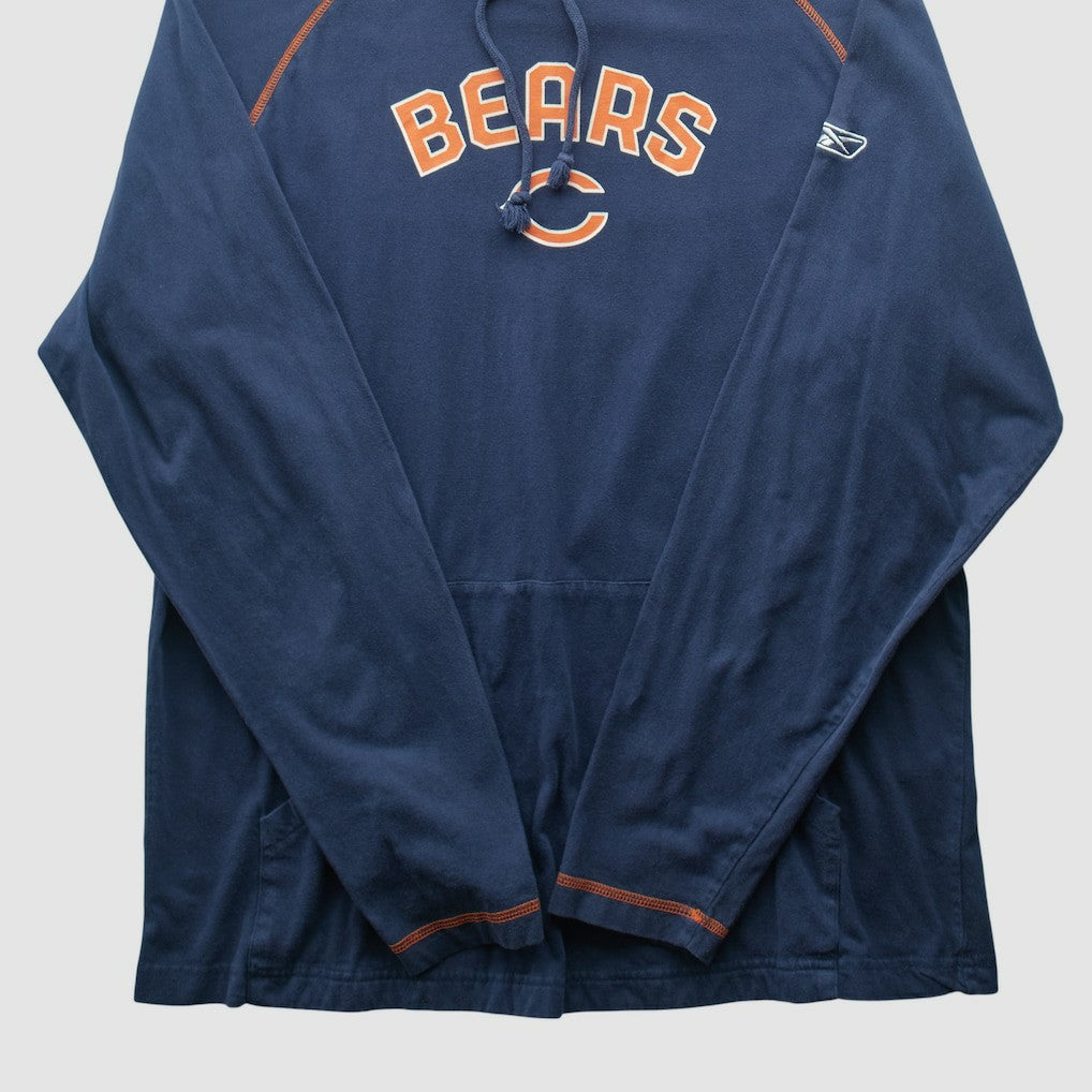 Chicago Bears Reebok 2000s Hooded Pullover Sweatshirt - Navy Pullover
