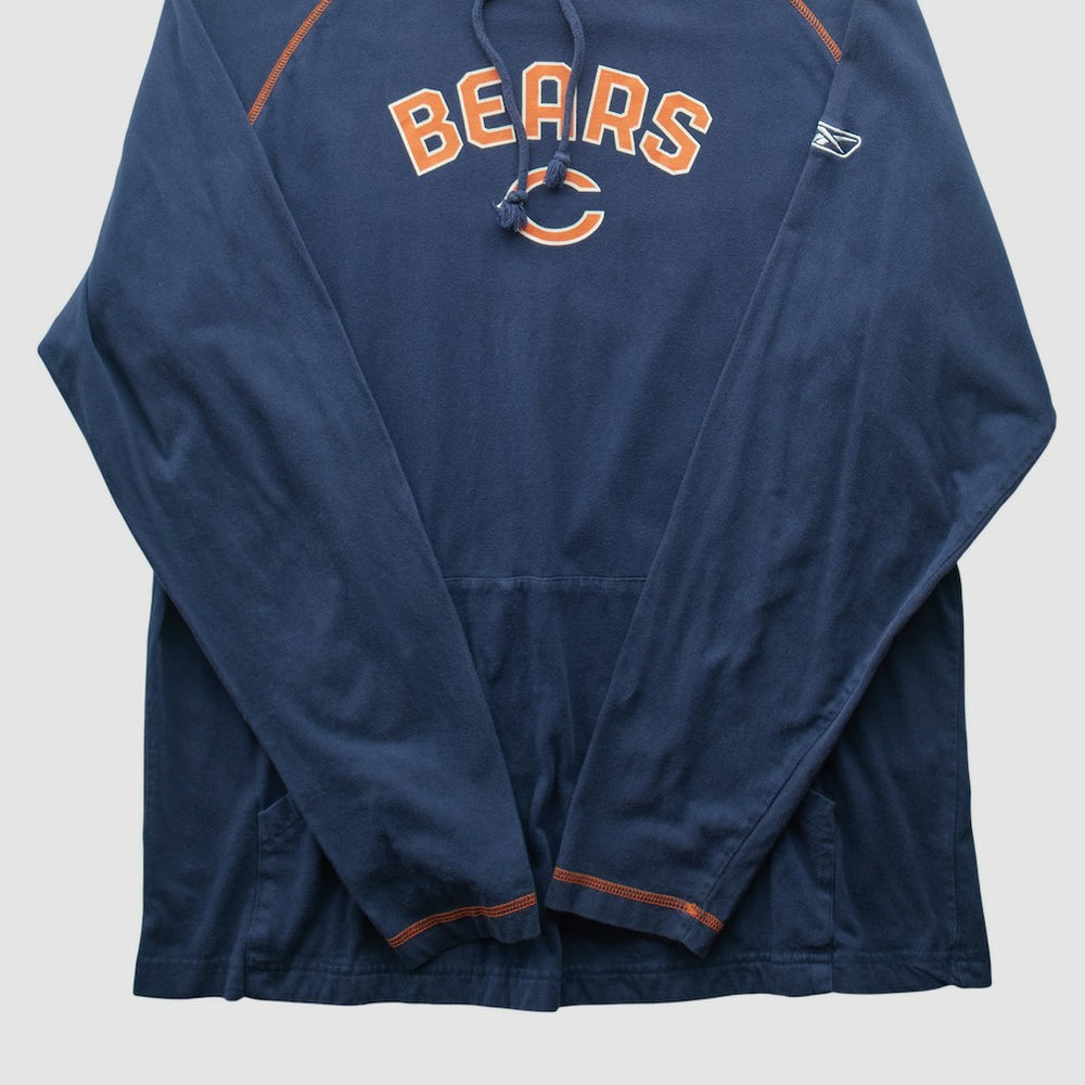 Chicago Bears Reebok 2000s Hooded Pullover Sweatshirt - Navy Pullover