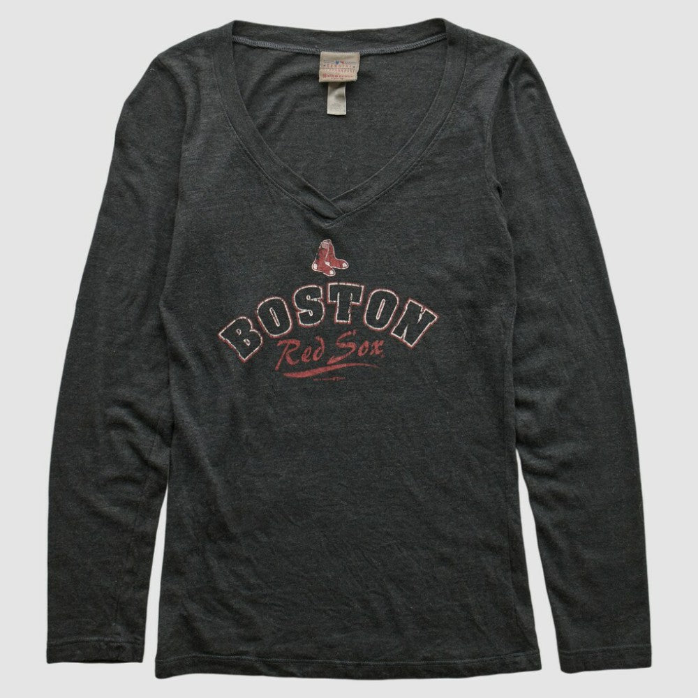 Boston Red Sox Genuine Merchandise 2010s Long Sleeve T-shirt - Charcoal - XXVintage T-shirts