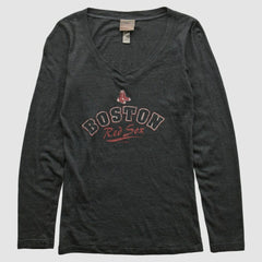 Boston Red Sox Genuine Merchandise 2010s Long Sleeve T-shirt - Charcoal - XXVintage T-shirts