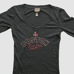 Boston Red Sox Genuine Merchandise 2010s Long Sleeve T-shirt - Charcoal - XXVintage T-shirts