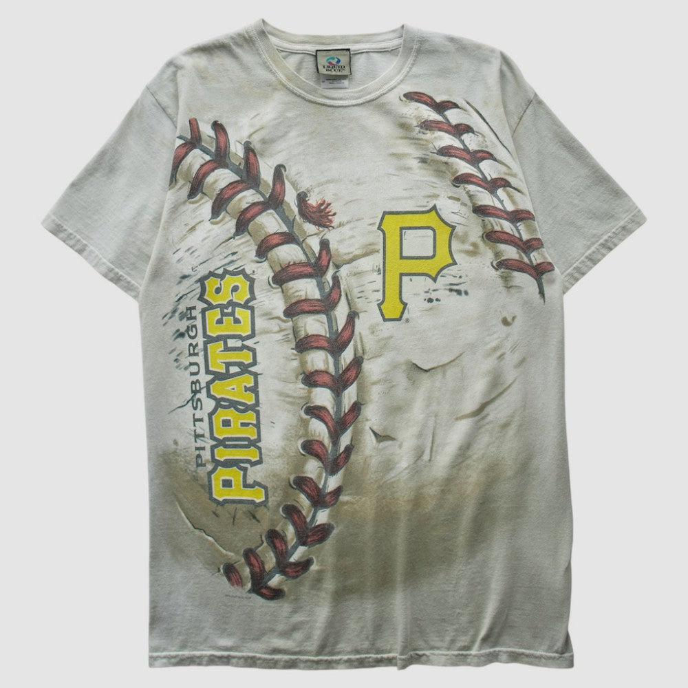 Pittsburgh Pirates Liquid Blue 2000s T-shirt - White - Vintage T-shirts