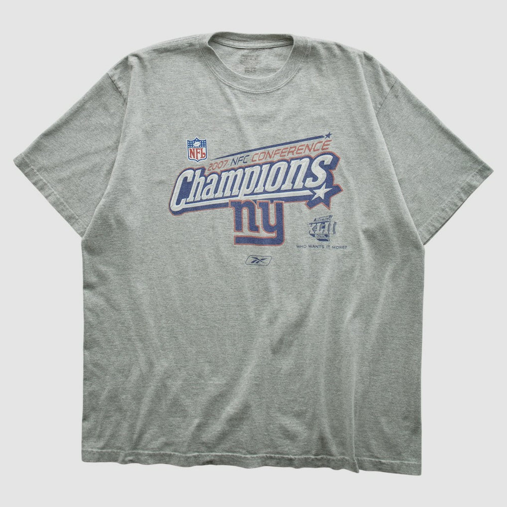 New York Giants Reebok 2007 T-shirt - Heather Gray T-shirts