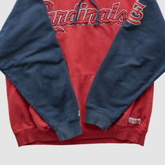 St. Louis Cardinals Stitches 2000s Hooded Pullover Sweatshirt - Red - Vintage Pullover