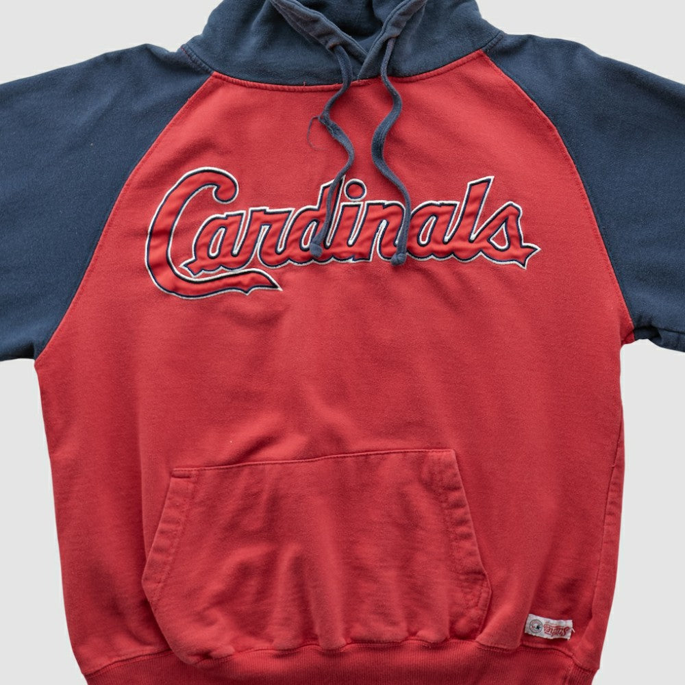 St. Louis Cardinals Stitches 2000s Hooded Pullover Sweatshirt - Red - Vintage Pullover