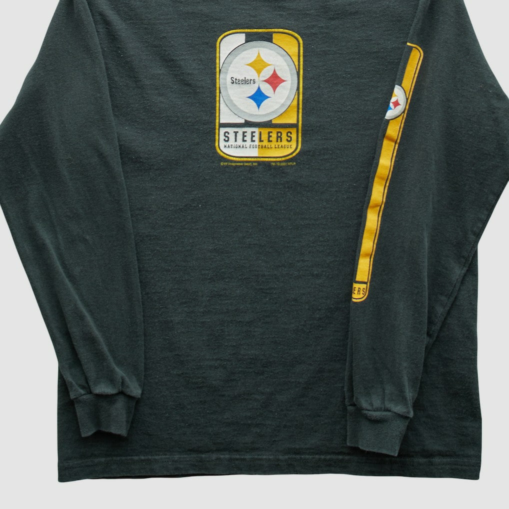 Pittsburgh Steelers Lee Apparel 2001 Long Sleeve T-shirt - Charcoal T-shirts