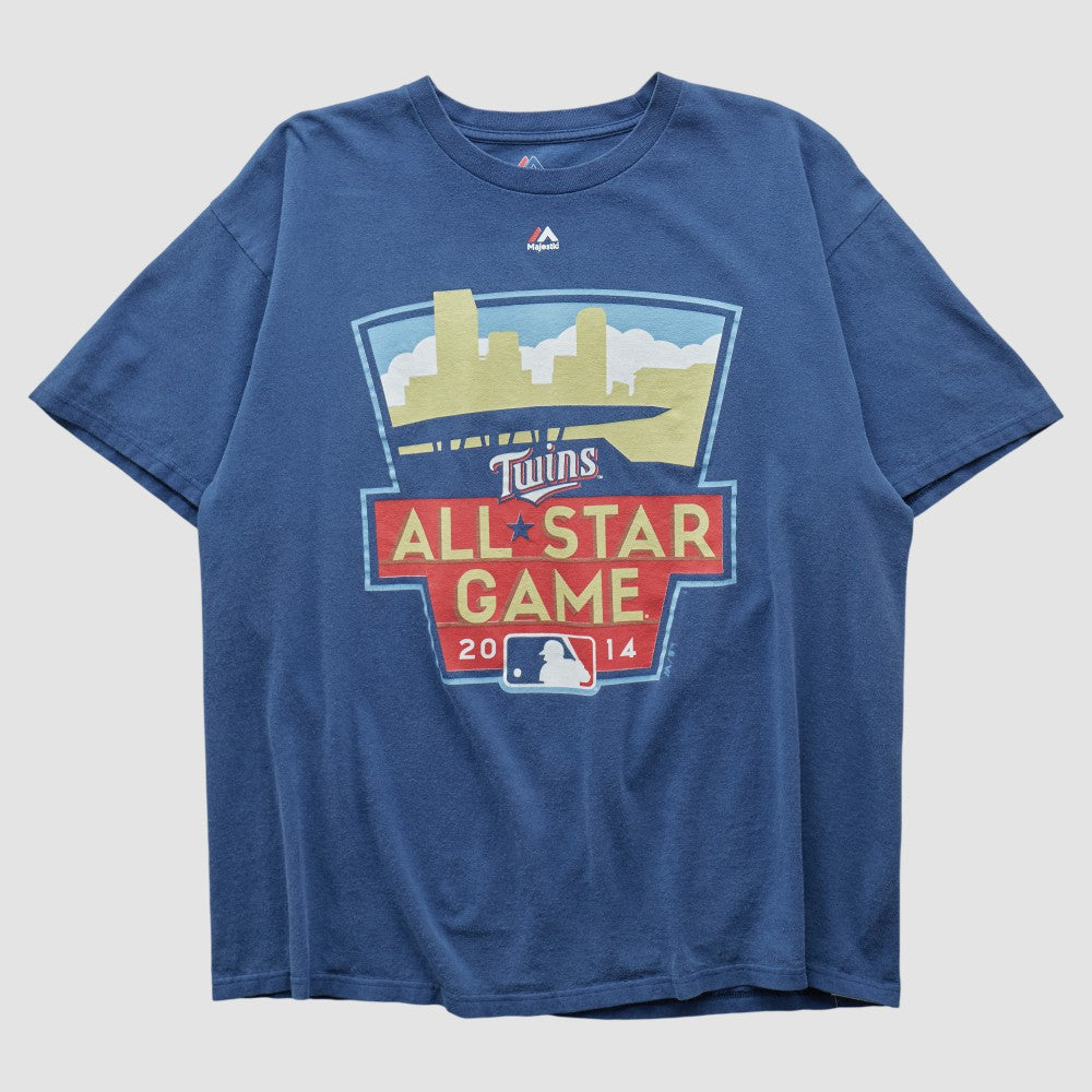 Minnesota Twins Majestic 2014 T-shirt - Blue - Vintage T-shirts