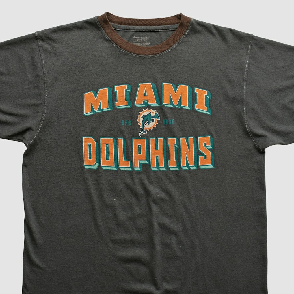 Miami Dolphins Reebok 2000s T-shirt - Charcoal T-shirts