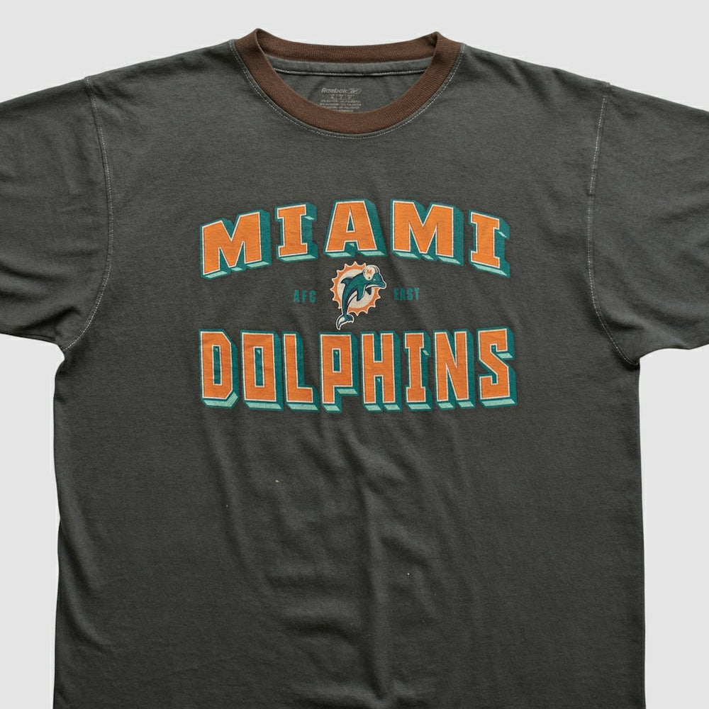Miami Dolphins Reebok 2000s T-shirt - Charcoal T-shirts