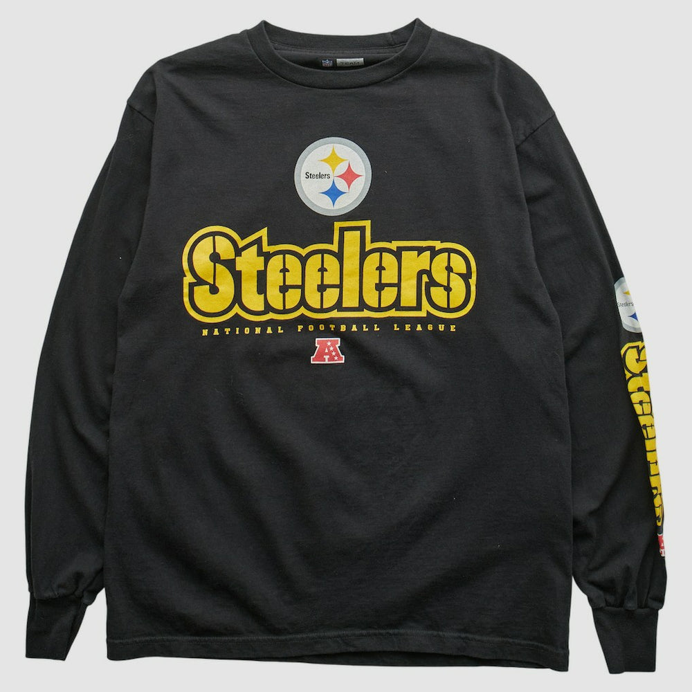 Pittsburgh Steelers NFL 2000s Long Sleeve T-shirt - Black T-shirts