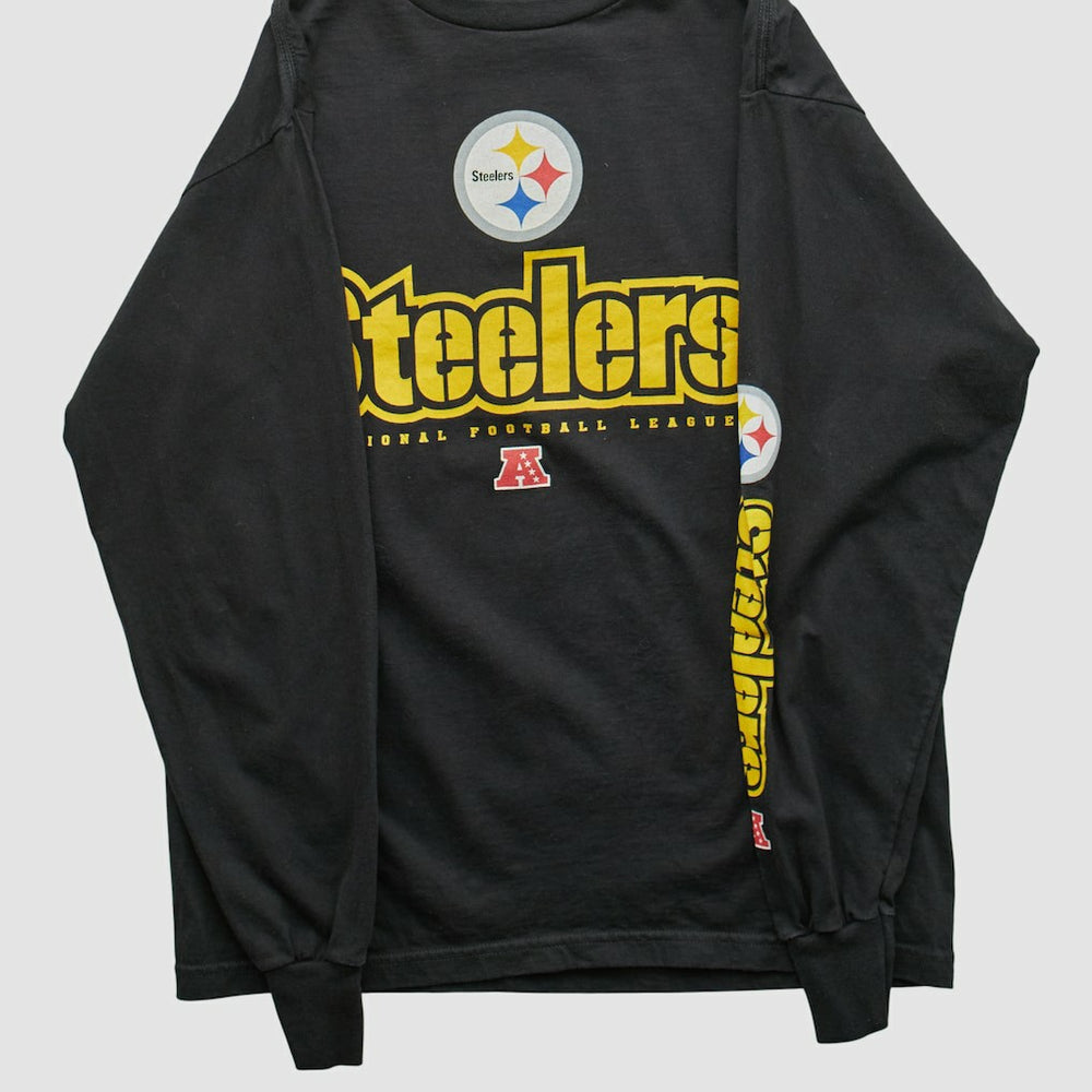 Pittsburgh Steelers NFL 2000s Long Sleeve T-shirt - Black T-shirts