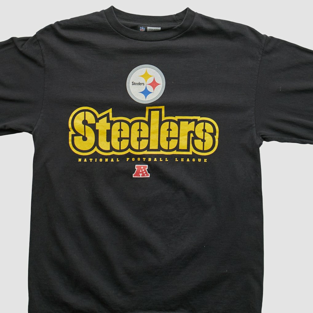 Pittsburgh Steelers NFL 2000s Long Sleeve T-shirt - Black T-shirts