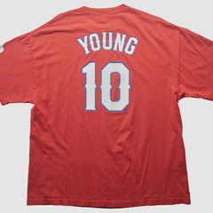 Texas Rangers Majestic 2000s T-shirt - Red - Vintage T-shirts