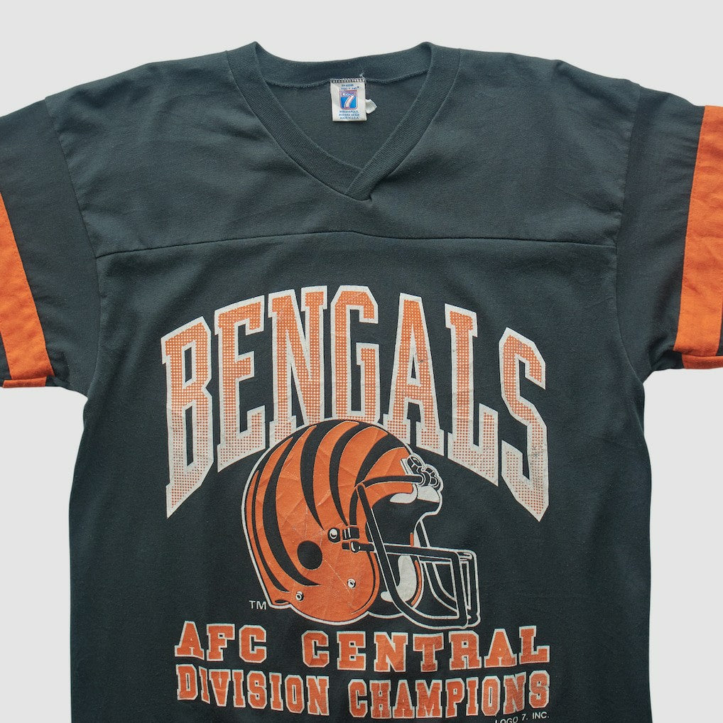 Cincinnati Bengals Logo 7 90s T-shirt - Black T-shirts