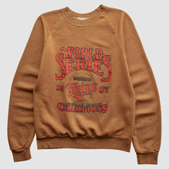 Minnesota Twins Fun Fleece 1987 Pullover Sweatshirt - Brown - XXVintage Pullover