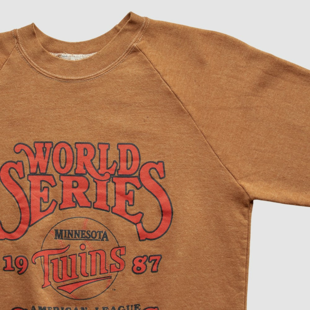 Minnesota Twins Fun Fleece 1987 Pullover Sweatshirt - Brown - XXVintage Pullover