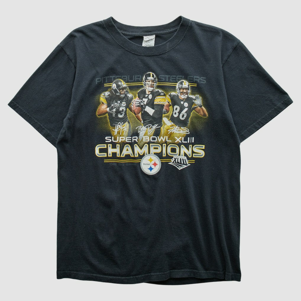 Pittsburgh Steelers Anvil 2009 T-shirt - Black T-shirts