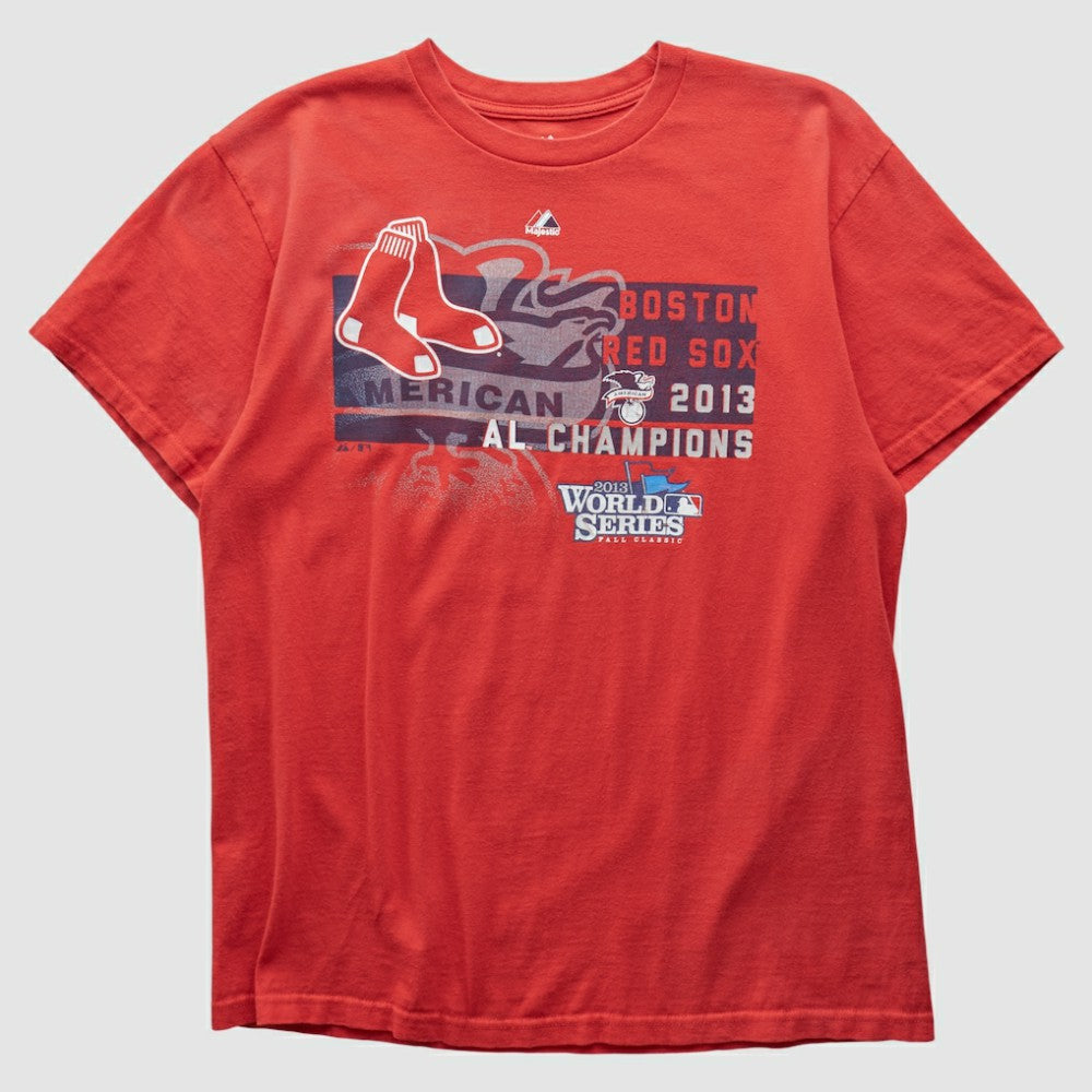Boston Red Sox Majestic 2013 T-shirt - Red - Vintage T-shirts