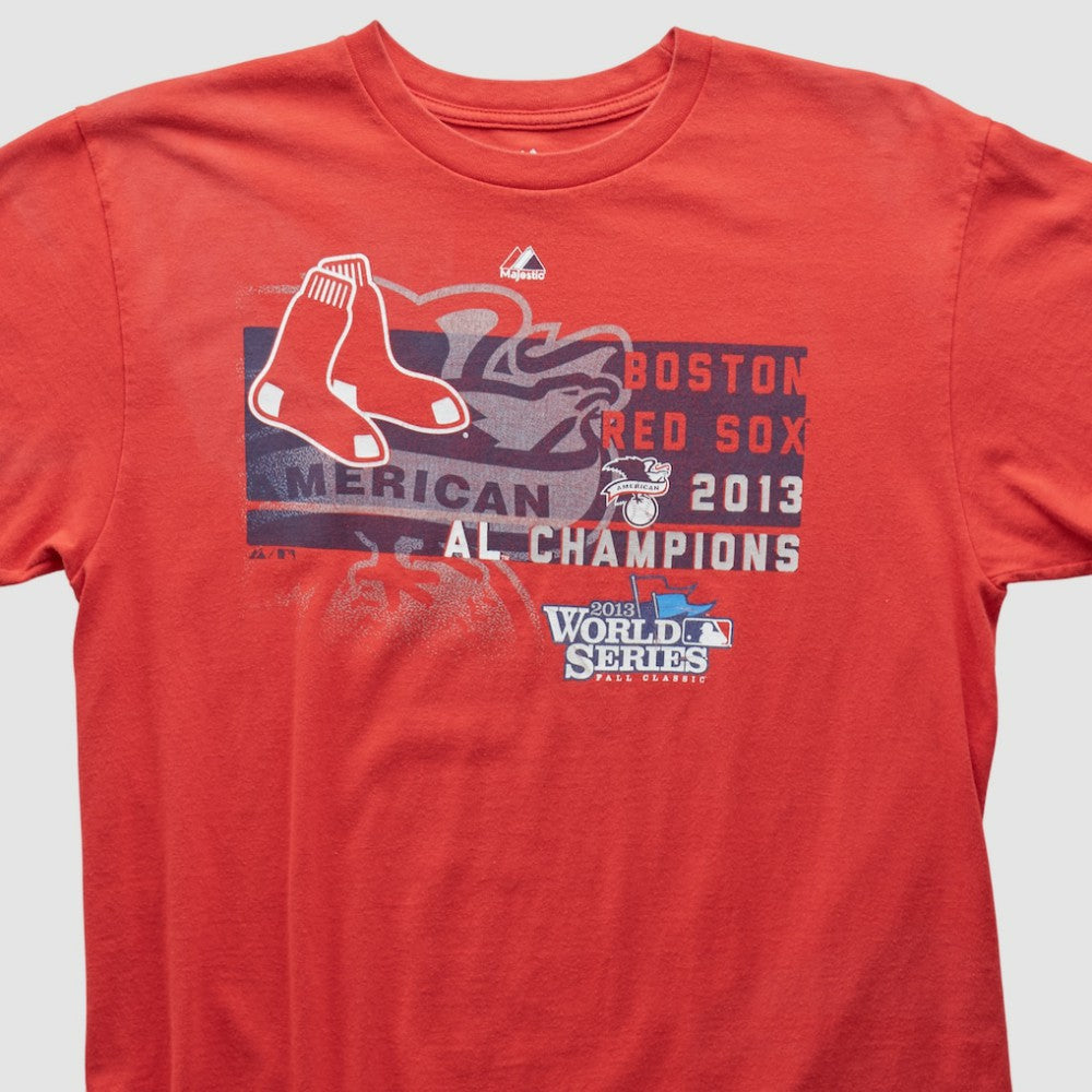 Boston Red Sox Majestic 2013 T-shirt - Red - Vintage T-shirts