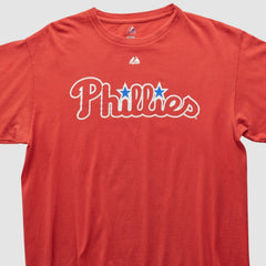 Philadelphia Phillies Majestic 2000s T-shirt - Red - Vintage T-shirts