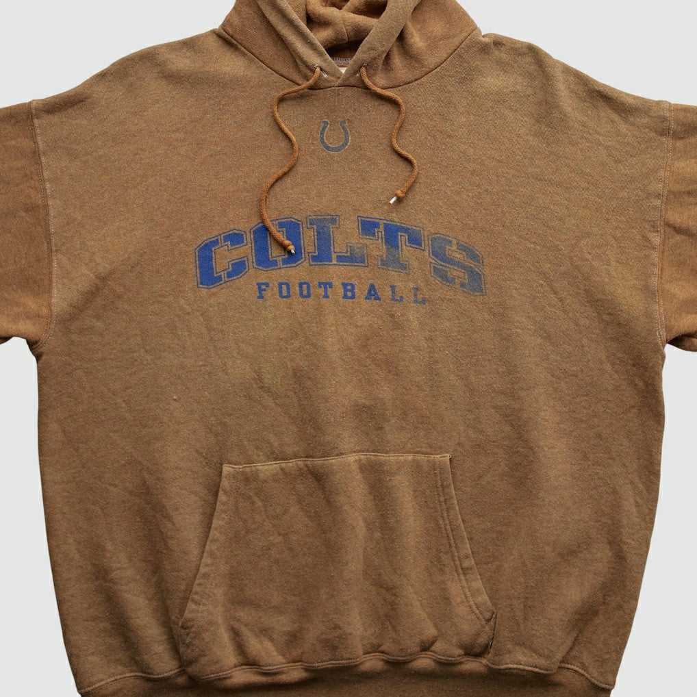 Indianapolis Colts NFL 2000s Hooded Pullover Sweatshirt - Brown Pullover