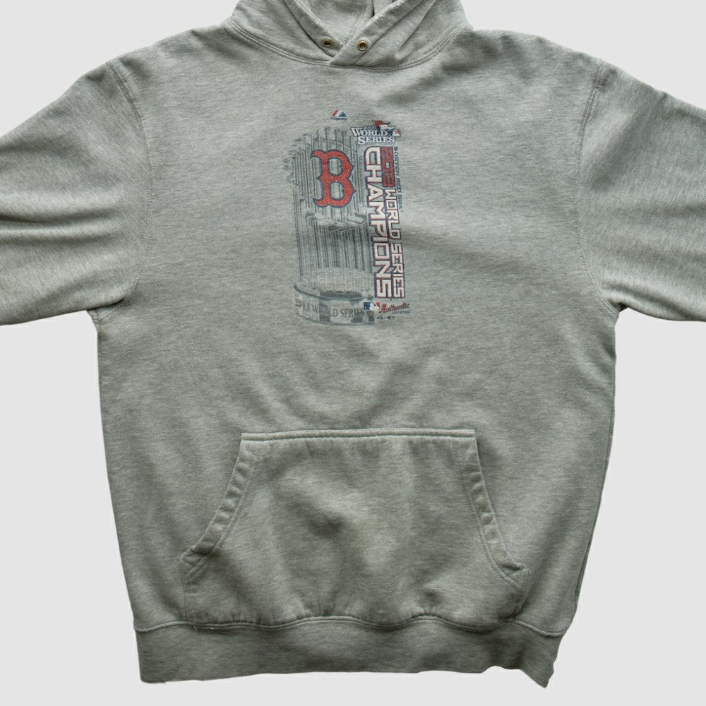 Boston Red Sox 2013 Hooded Pullover Sweatshirt - Heather Gray - XVintage Pullover