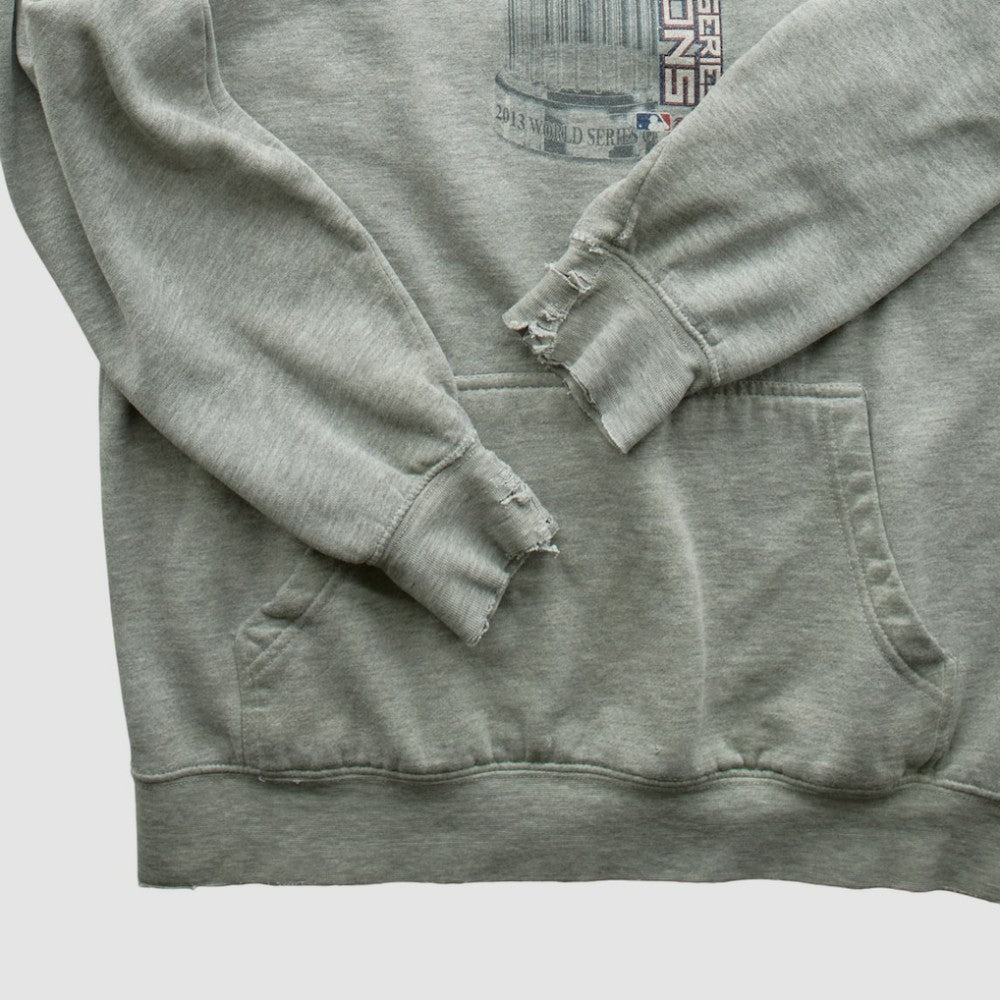 Boston Red Sox 2013 Hooded Pullover Sweatshirt - Heather Gray - XVintage Pullover
