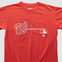 Washington Nationals Majestic 2000s T-shirt - Red - Vintage T-shirts