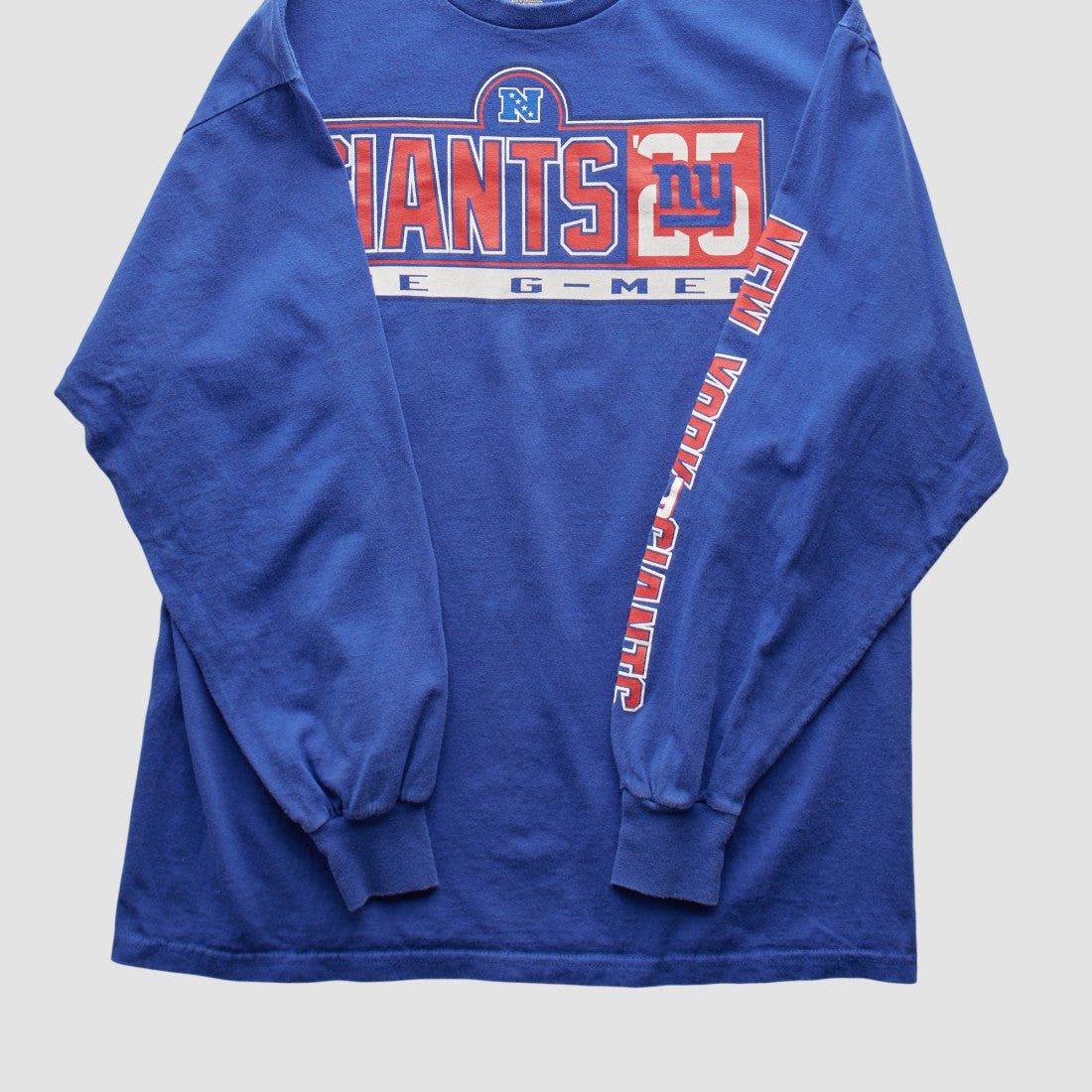 New York Giants NFL 2000s Long Sleeve T-shirt - Blue T-shirts