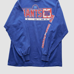 New York Giants NFL 2000s Long Sleeve T-shirt - Blue T-shirts