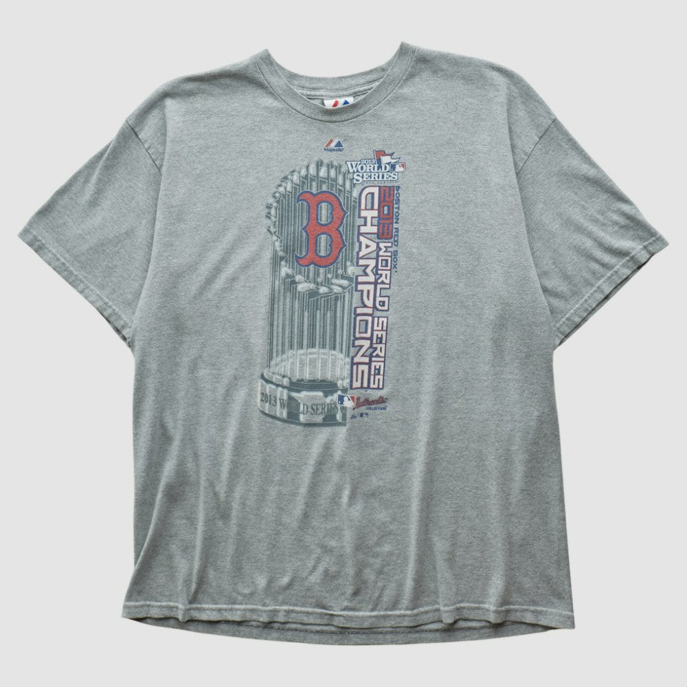 Boston Red Sox Majestic 2012 T-shirt - Heather Gray - Vintage T-shirts