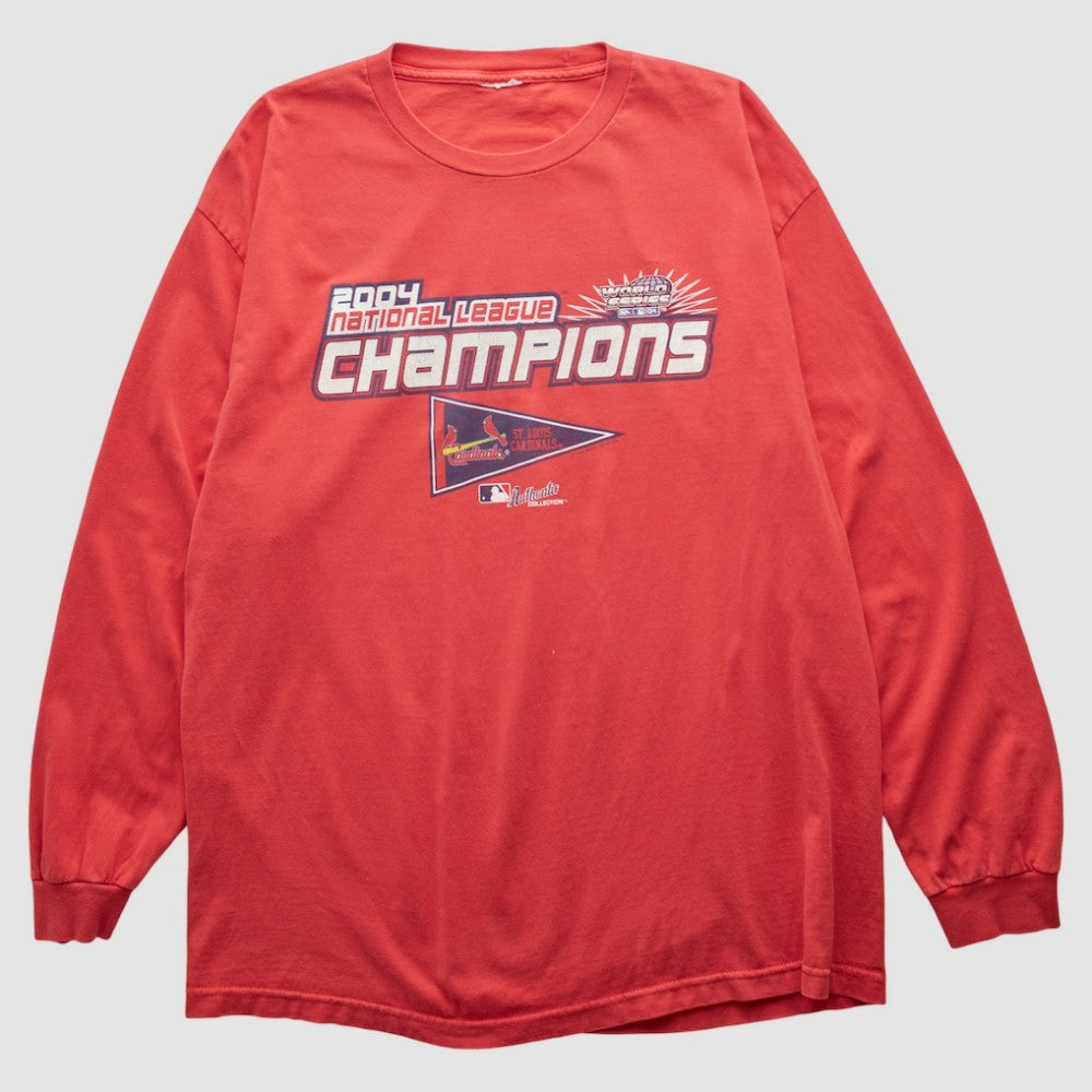 St. Louis Cardinals 2004 Long Sleeve T-shirt - Red - Vintage T-shirts