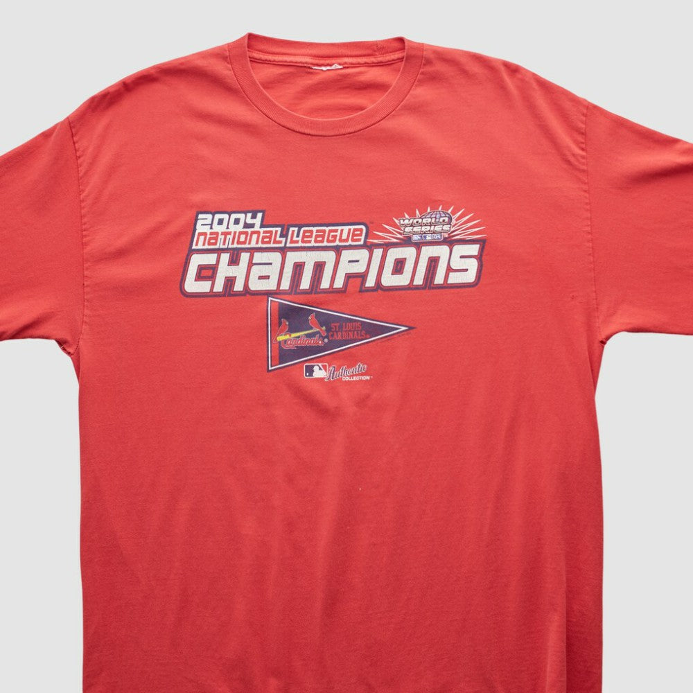 St. Louis Cardinals 2004 Long Sleeve T-shirt - Red - Vintage T-shirts