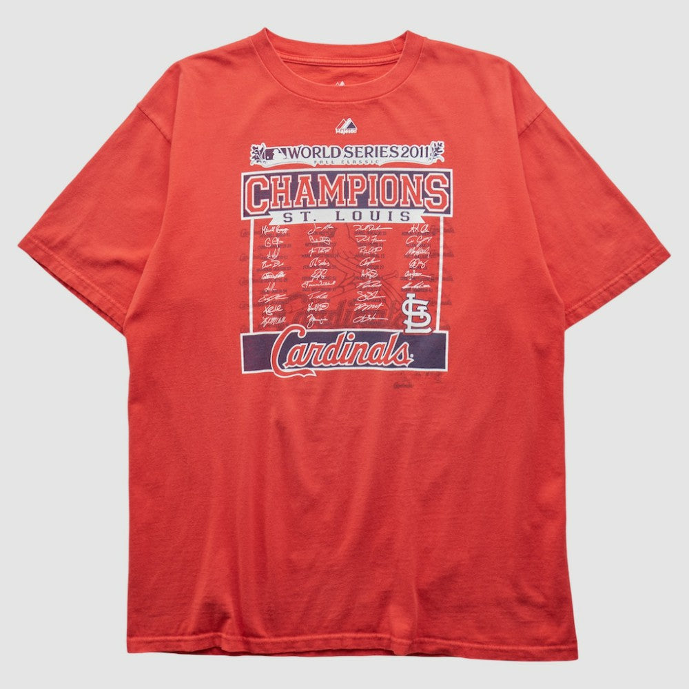 St. Louis Cardinals Majestic 2011 T-shirt - Red - Vintage T-shirts