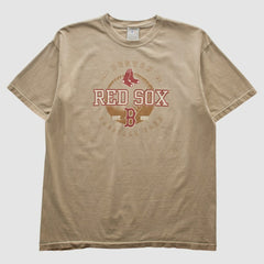 Boston Red Sox Genuine Merchandise 2000s T-shirt - Tan - Vintage T-shirts