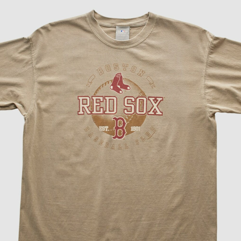 Boston Red Sox Genuine Merchandise 2000s T-shirt - Tan - Vintage T-shirts