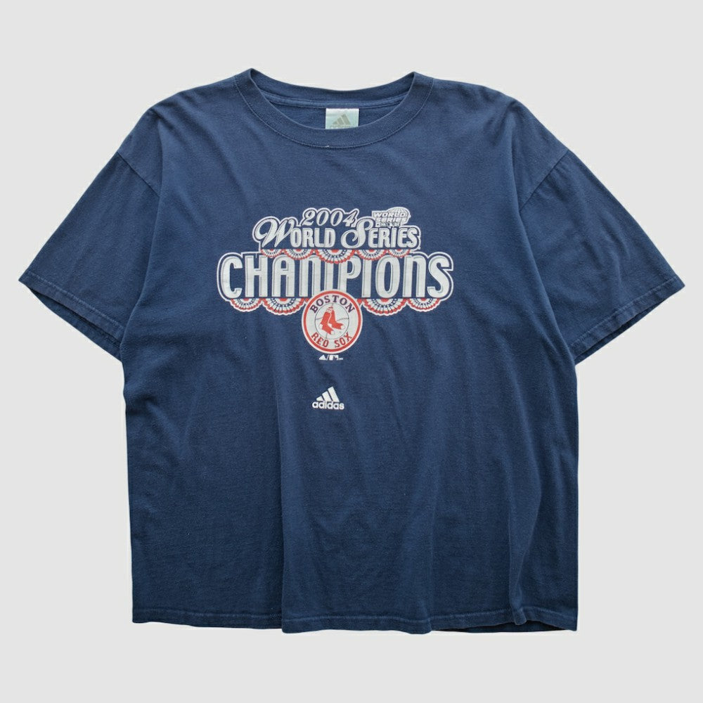 Boston Red Sox Adidas 2004 T-shirt - Navy - Vintage T-shirts