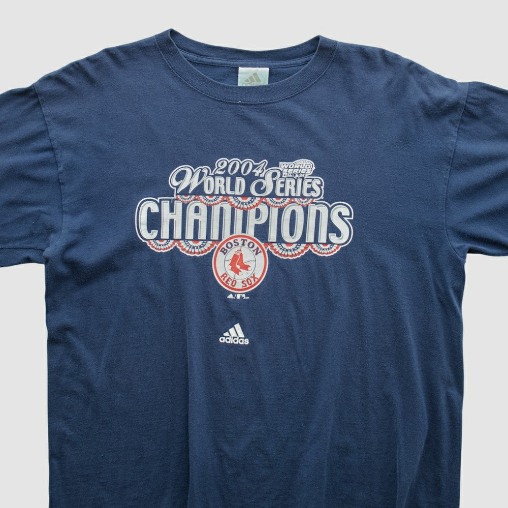Boston Red Sox Adidas 2004 T-shirt - Navy - Vintage T-shirts