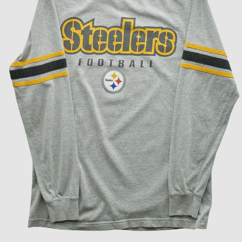 Pittsburgh Steelers NFL 2000s Long Sleeve T-shirt - Heather Gray T-shirts
