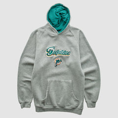 Miami Dolphins NFL 2000s Hooded Pullover Sweatshirt - Heather Gray Pullover