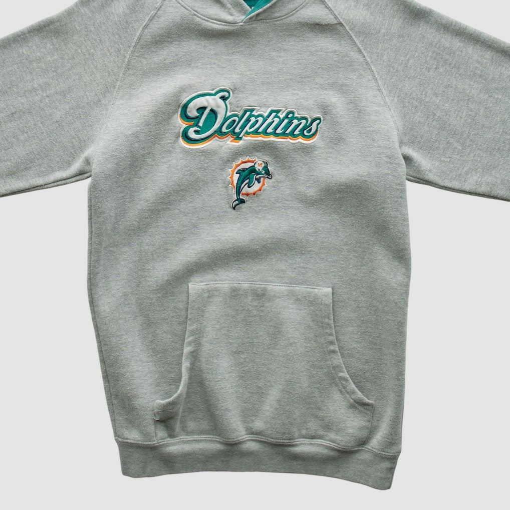 Miami Dolphins NFL 2000s Hooded Pullover Sweatshirt - Heather Gray Pullover