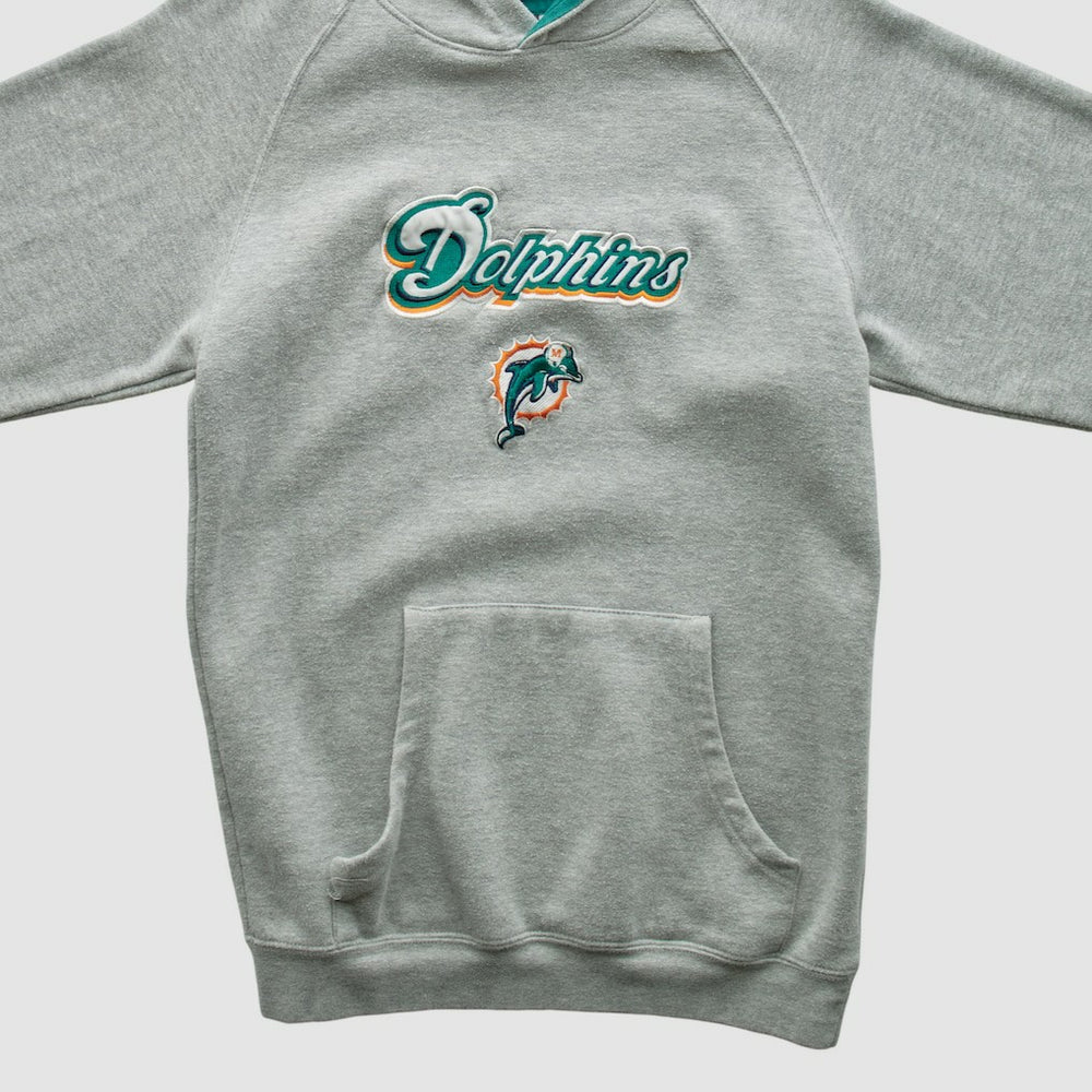 Miami Dolphins NFL 2000s Hooded Pullover Sweatshirt - Heather Gray Pullover