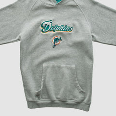 Miami Dolphins NFL 2000s Hooded Pullover Sweatshirt - Heather Gray Pullover
