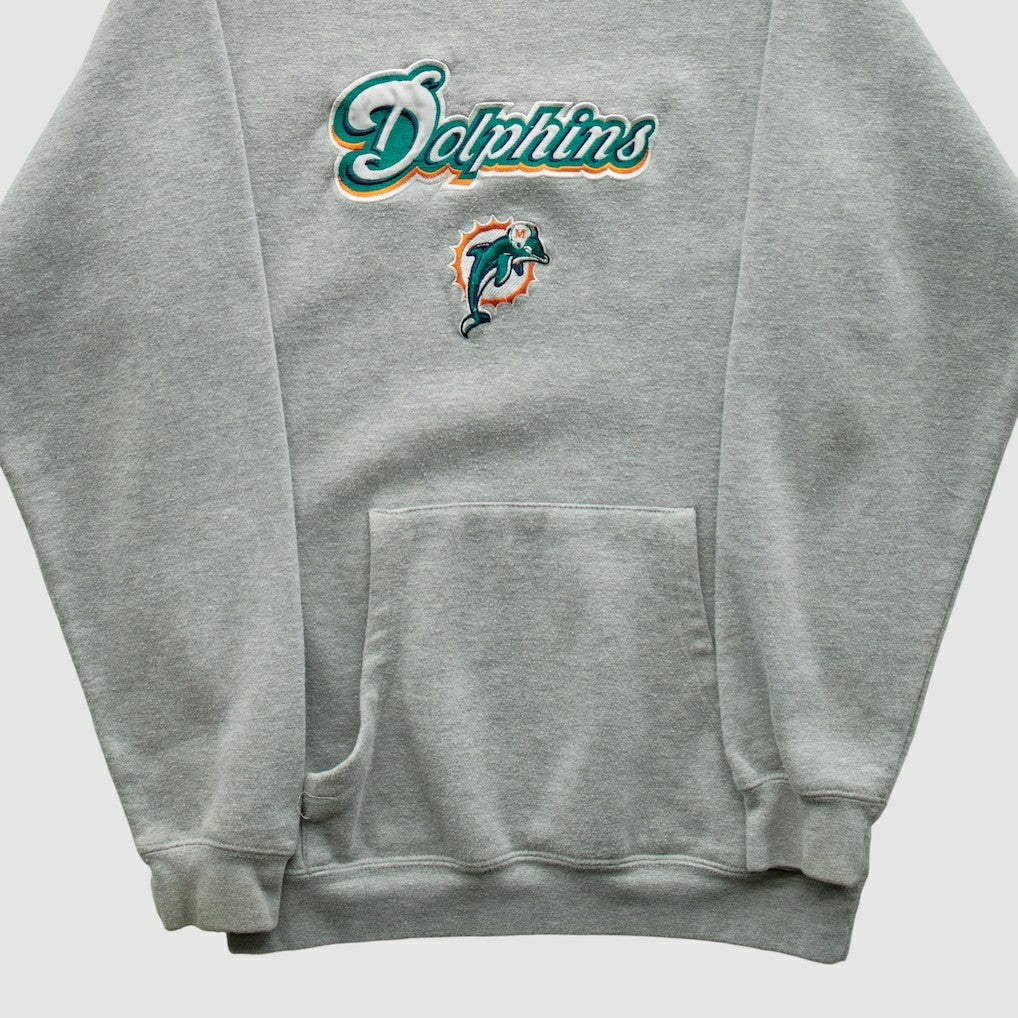 Miami Dolphins NFL 2000s Hooded Pullover Sweatshirt - Heather Gray Pullover