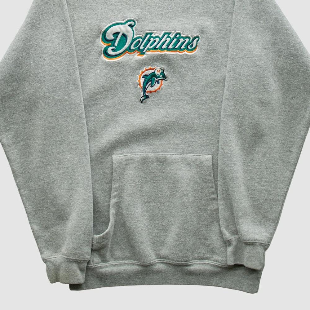 Miami Dolphins NFL 2000s Hooded Pullover Sweatshirt - Heather Gray Pullover