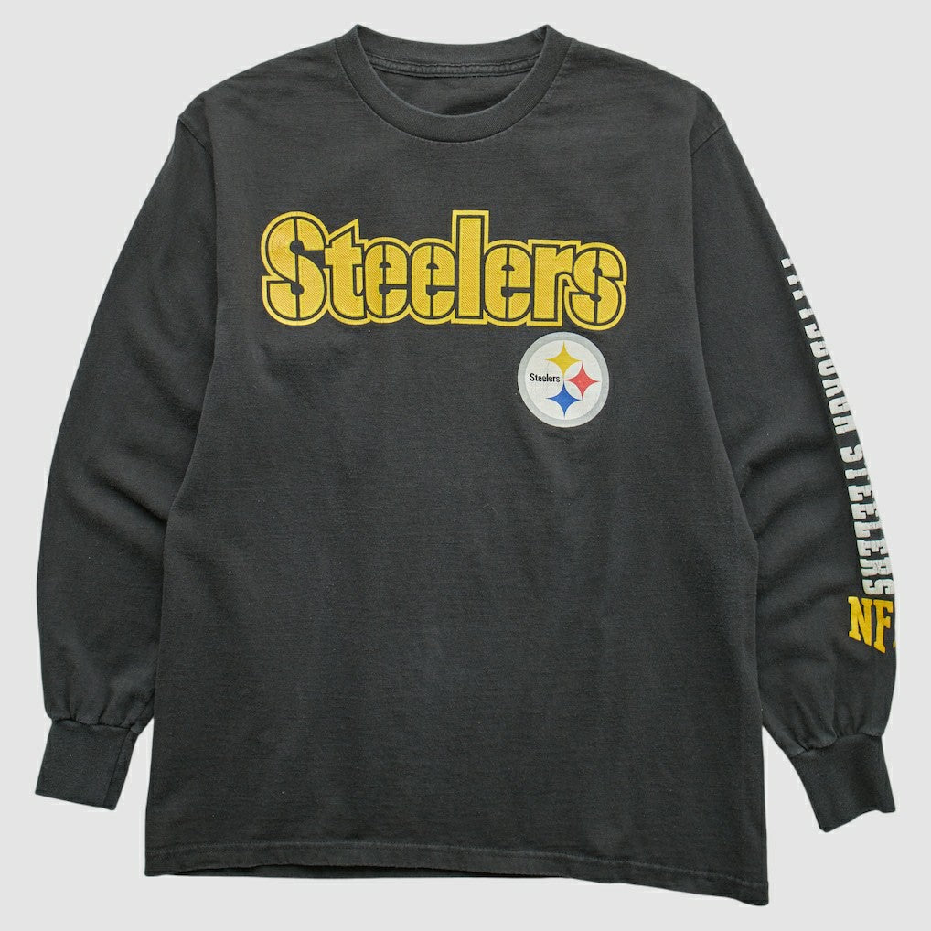 Pittsburgh Steelers 2000s Long Sleeve T-shirt - Black T-shirts