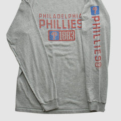 Philadelphia Phillies Gear For Sports 2000s Long Sleeve T-shirt - Heather Gray - Vintage T-shirts